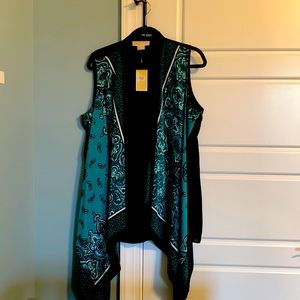 NWT Michael Michael Kors 1x flowy bandana pattern wrap/shawl/vest.